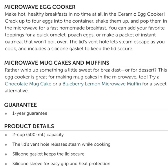 Pampered Chef Ceramic Egg Cooker - Picture 6 of 6